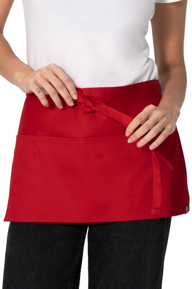Chef Works Unisex Waitress Apron, Red, One Size - Image 2